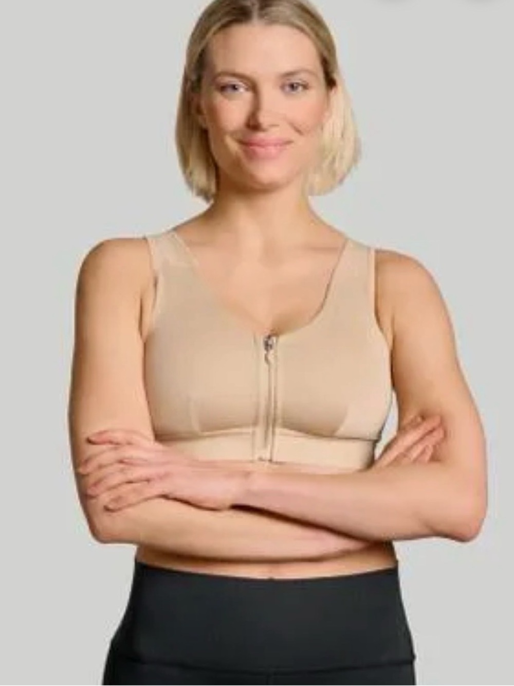 NWOT Copper Life Tommie Copper Posture Support Compression Bra Small Nude